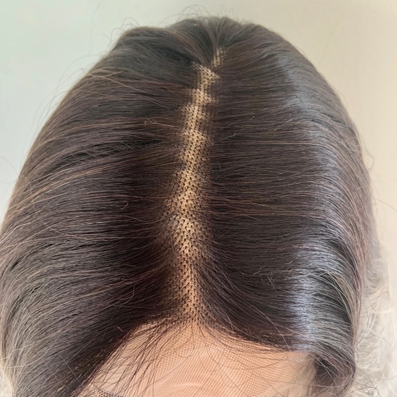 Long Gorgeous 28” Ombre Grey Premium Fiber Lace Front Wig for Daily Wear/Events - Picture 3 of 8